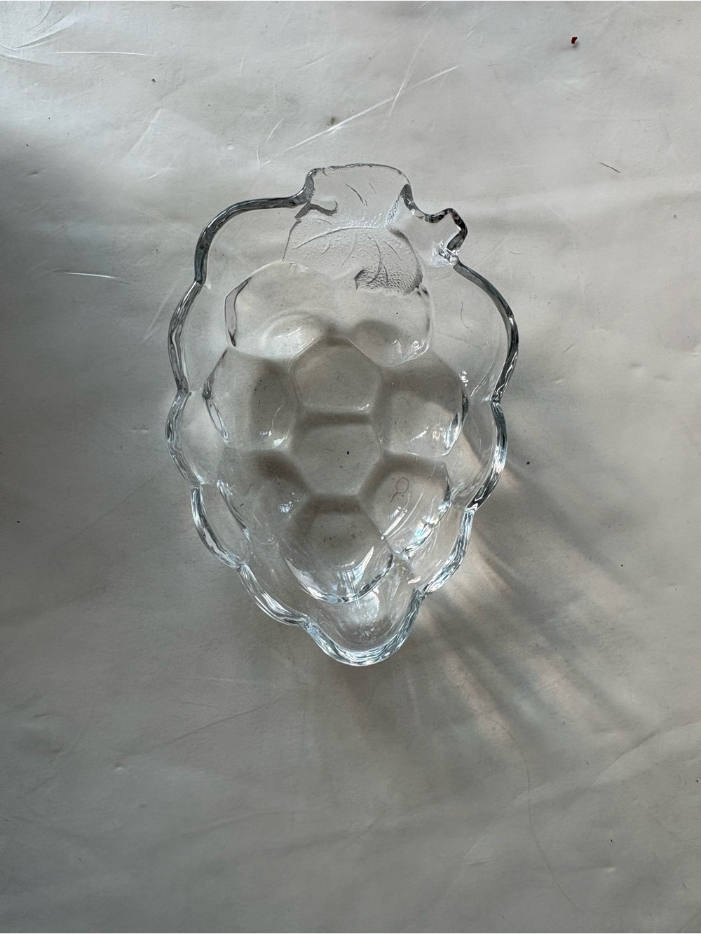 Clear Glass Grape-Shaped Decorative Bowl - Home Accents